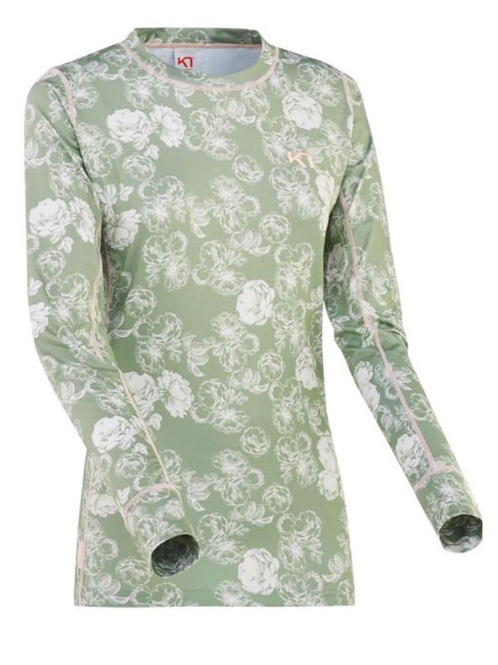 Kari Traa Fantastisk Long Sleeve Base Layer Soft Rose Sketch Top